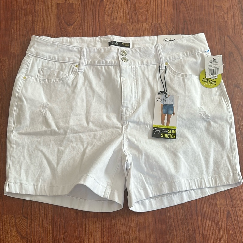 Royalty For Me White Women’s Slim Stretch Shorts